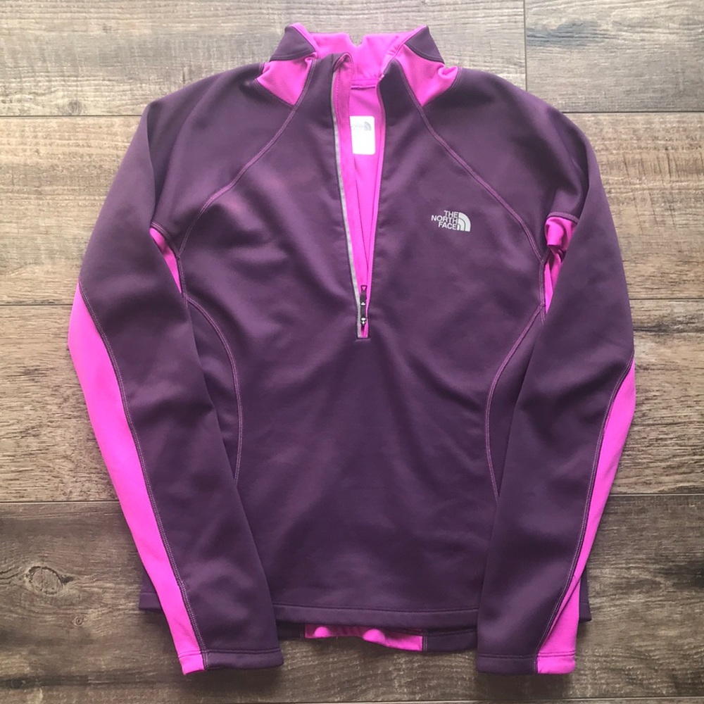 Purple The North Face half zip.